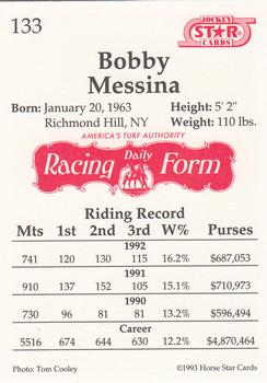 1993 Jockey Star #133 Bobby Messina Back